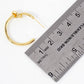 Polished Brass Delicate Knot Accent 25mm Hoop Earrings