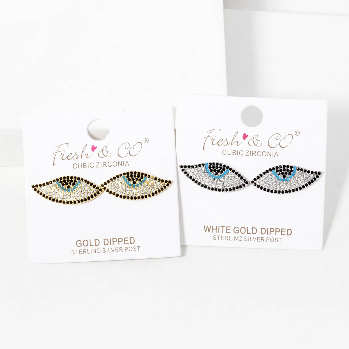 Gold Plated Evil Eye Protection Earrings
