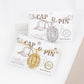 Virgin Mary & Cherry Cap Pins