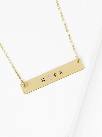 Breast Cancer Awareness "HOPE" Necklace