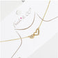 Double Open & Pavé Heart Pendant Necklace