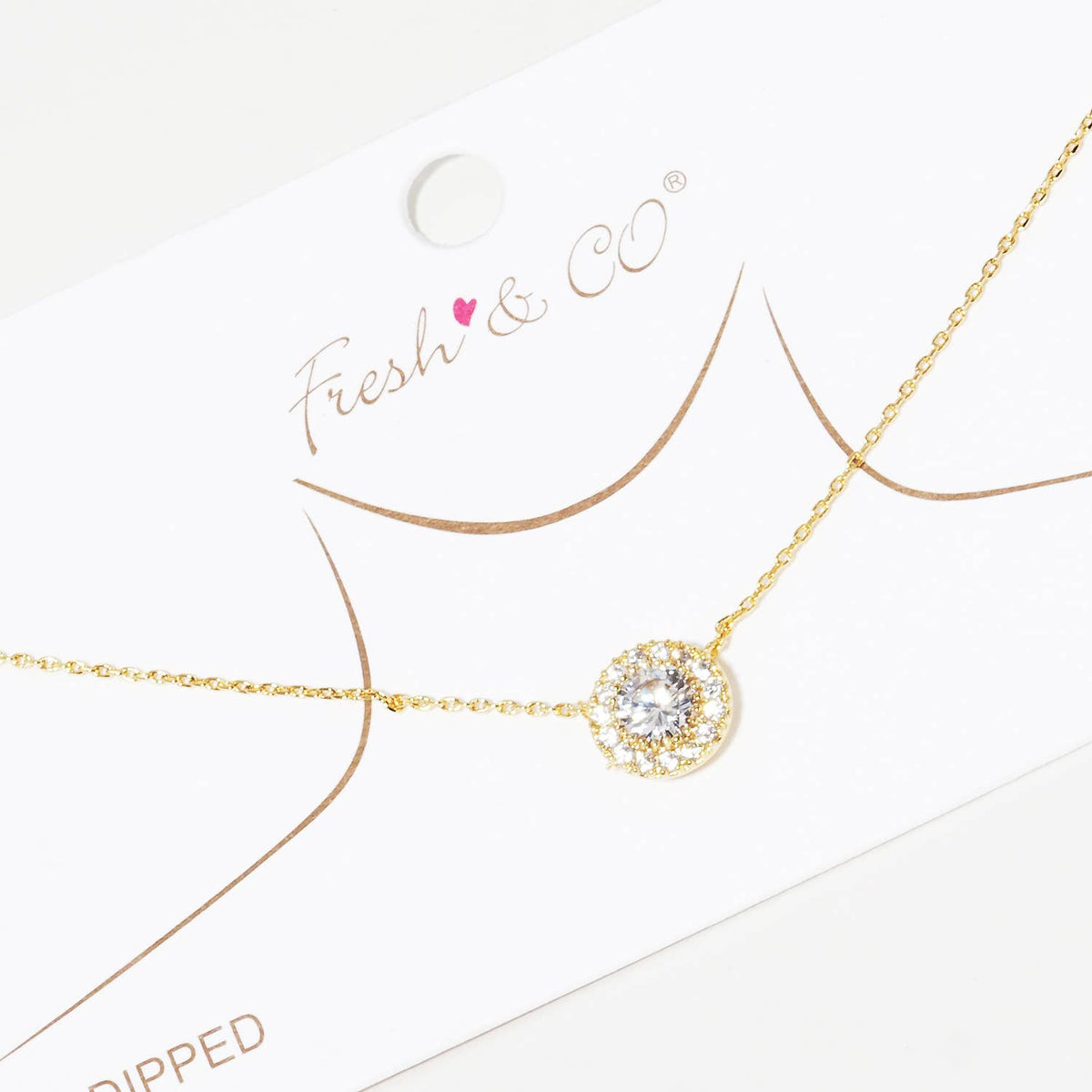 Dazzling Halo Pendant Necklace