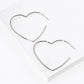 18K Gold Dipped 35mm Heart Shape Lightweight Open Hoop