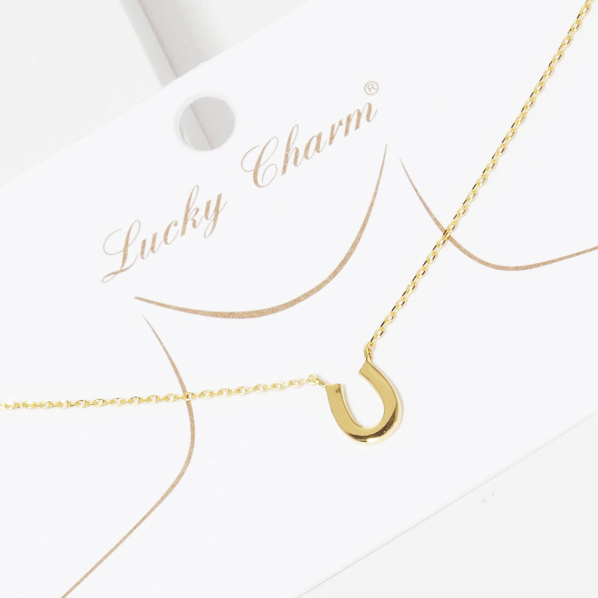 Minimalist Horseshoe Pendant Necklace