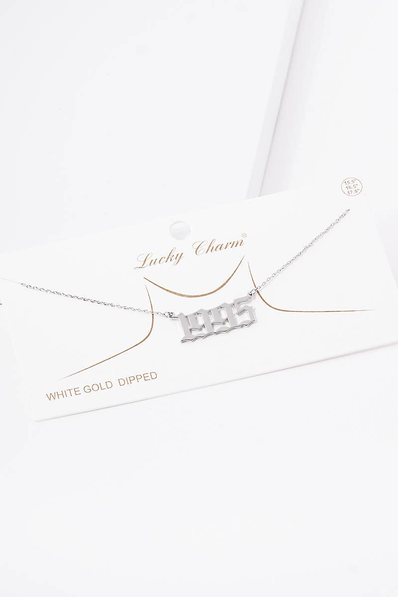 Gold Plated Birth Year Necklace