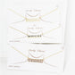 Gold Plated Mini Bar FRIENDS Necklace
