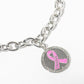 Pink Ribbon "Fighter" Breast Cancer Awareness Magnetic Clasp
