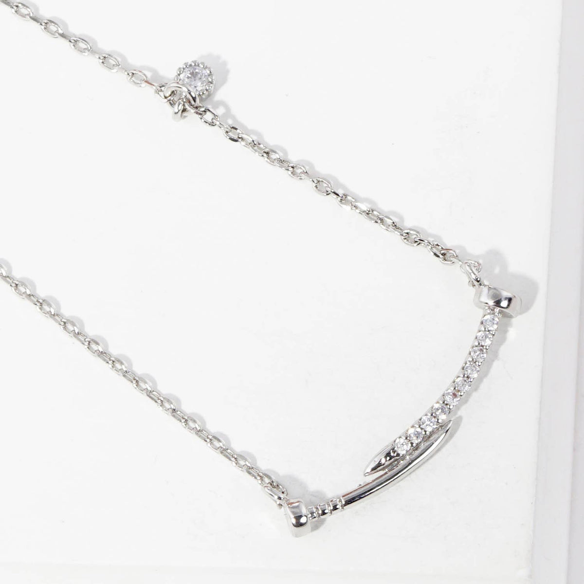 Gold Plated Uncut Bar Necklace