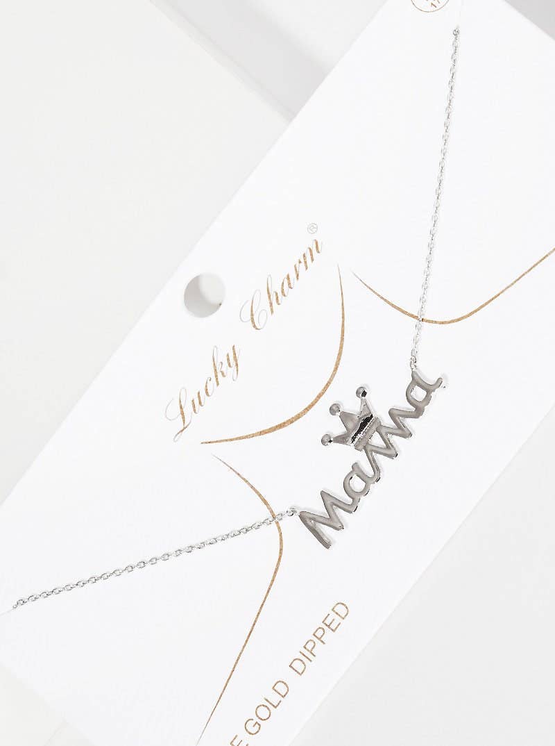 Gold Plated Queen Mama Necklace