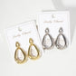 Polished Brass Cutout Double Teardrop Dangle Earrings