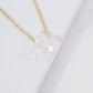 Gold Plated Opal Four Leaf Clover Necklace