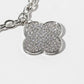 Pavé Cubic Zirconia Clover Bracelet