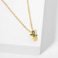 Minimalist Dainty Pave Cactus Pendant Necklace