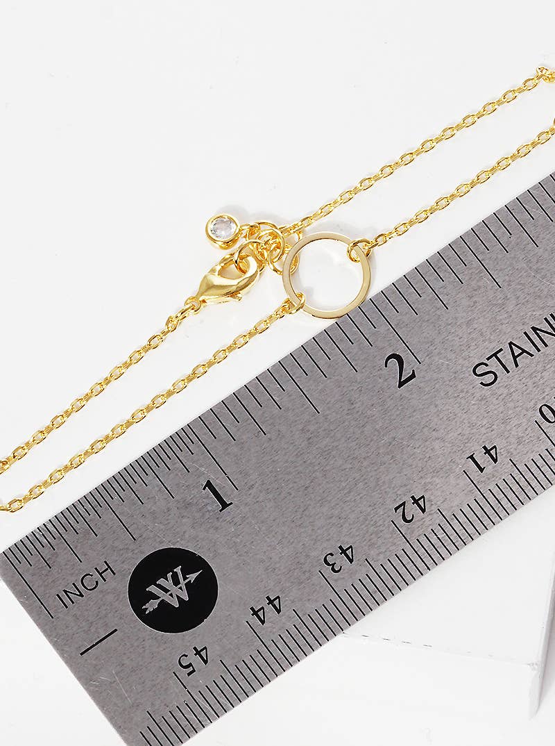 Minimalist Circle Charm Bracelet