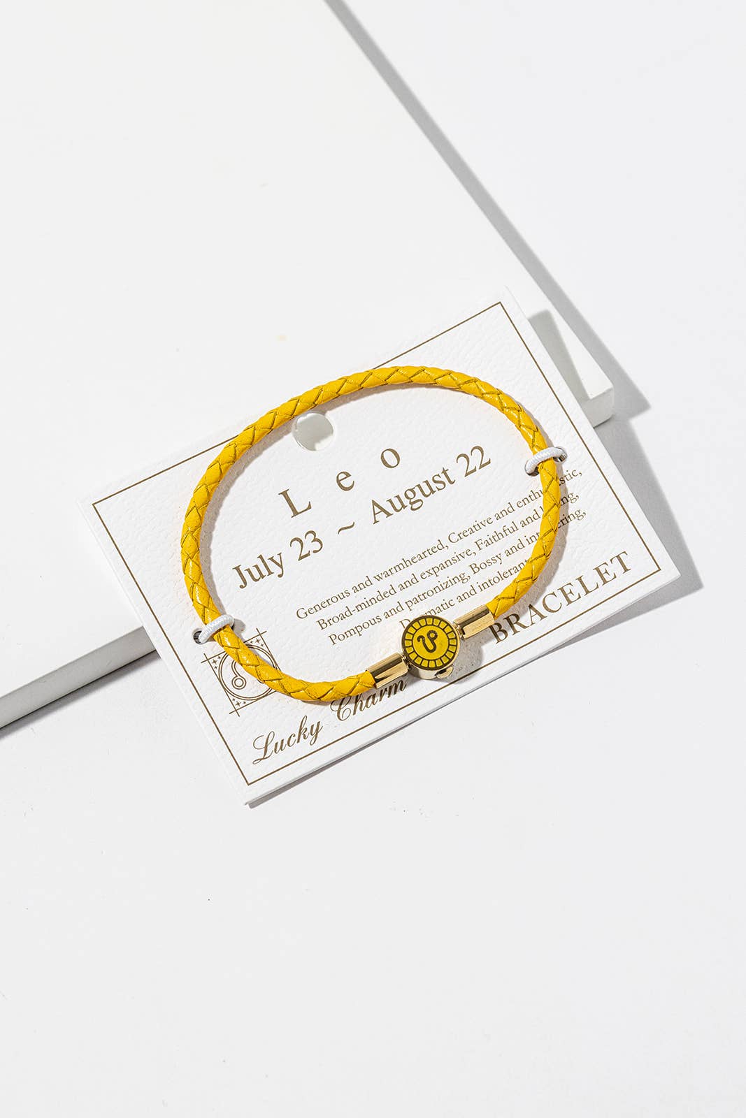 Zodiac Code Collection Braided Leather Charm Bracelet
