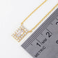 Bridesmaid Emerald Cut Cubic Zirconia Pendant Necklace