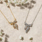 Crystal Ribbon Bow Pendant Necklace – 3D Sculpted Bow