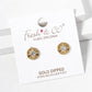 Gold Dipped Vintage Roman Numeral Stud Earring