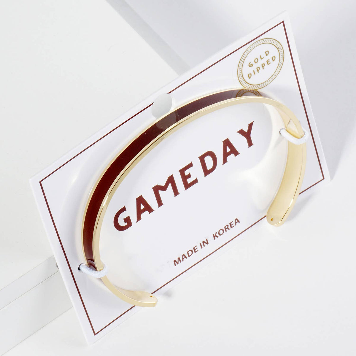 18K GOLD DIPPED ENAMEL COLOR GAME DAY CUFF BRACELET