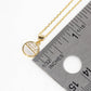Half-Pave Half-Mother of Pearl Circular Pendant Necklace
