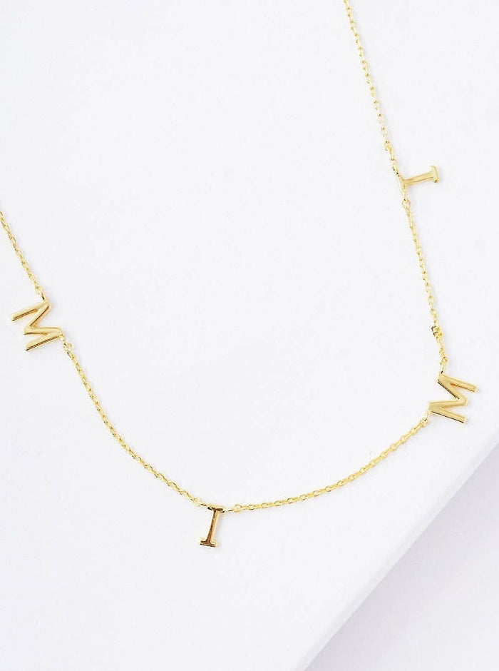 Mini Spaced Letter MIMI Necklace