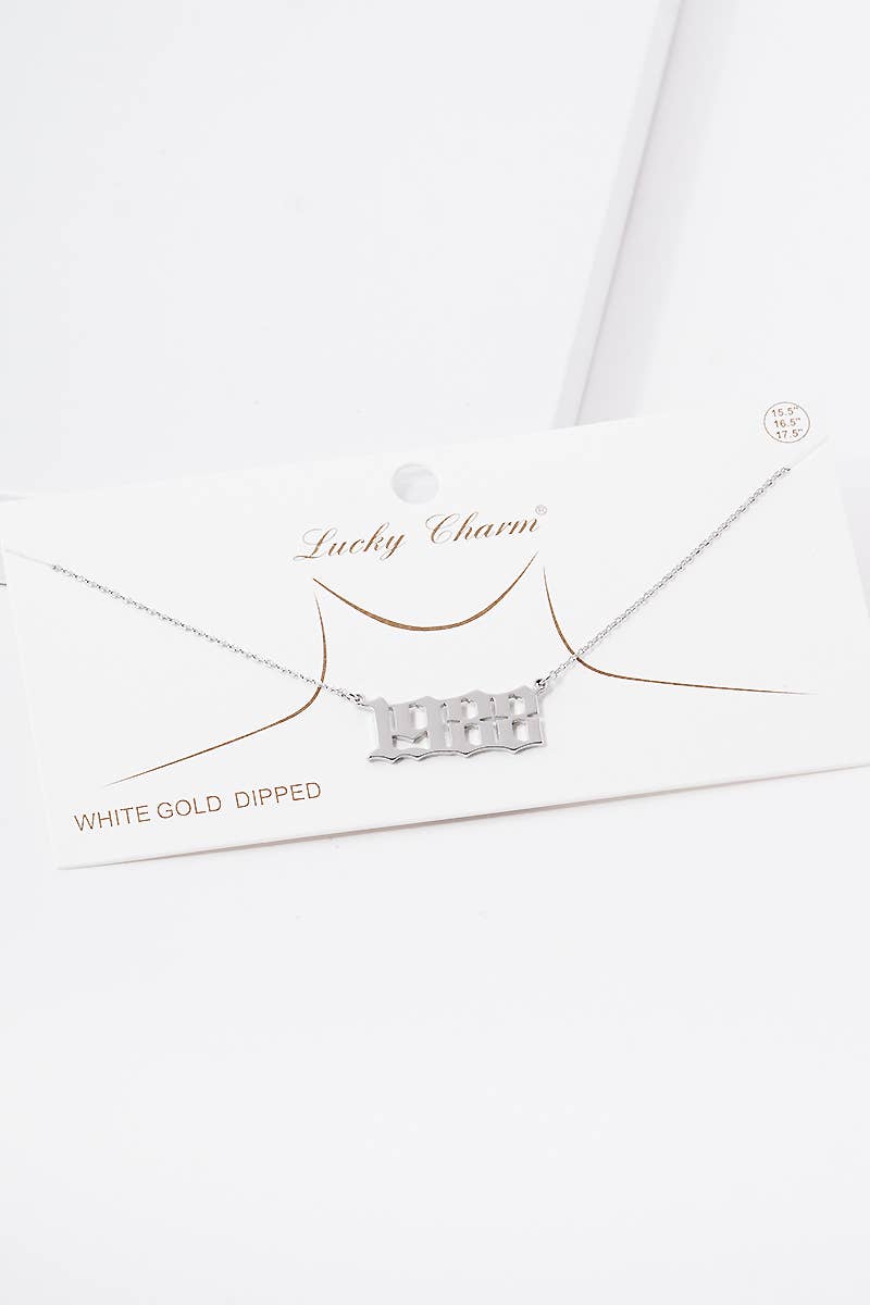 Gold Plated Birth Year Necklace