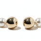 Jumbo Double-Sided Ball Stud Earrings – Statement Pearl