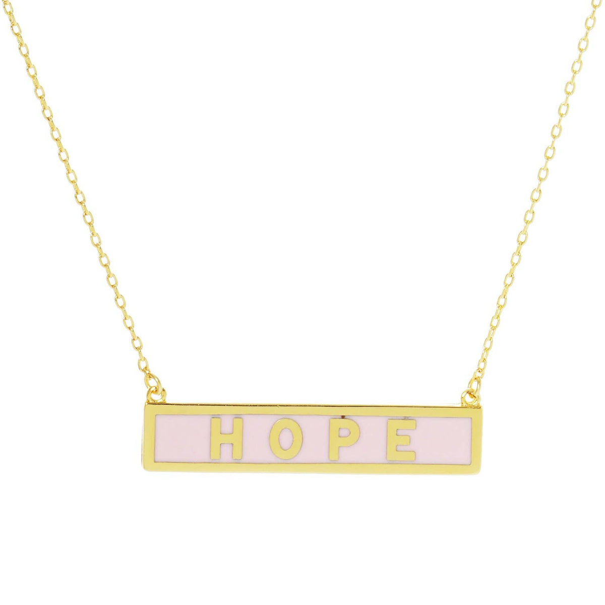 Gold Plated Mini Bar HOPE Necklace
