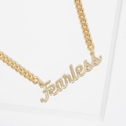 Gold Plated Cuban Link FEARLESS Necklace