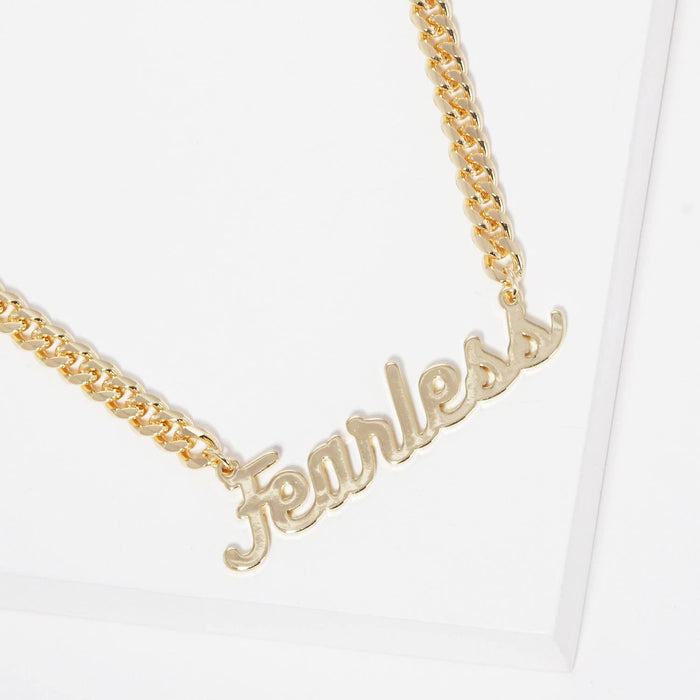 Gold Plated Cuban Link FEARLESS Necklace