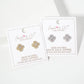 2mm Quatrefoil 18K-Gold-Dipped Stud Earrings