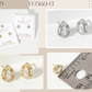 Teardrop Embellishment 9mm 18K-Gold-Dipped Stud Earrings