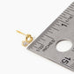 18KGold Dipped CZ Stone Drop Heart Stud Earrings
