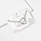 Gold & Silver Dipped Heart Charm Anklet with CZ Accents