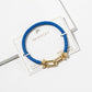 Braided Leather Horseshoe Bracelet