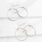 Textured Slim Hoop Earrings