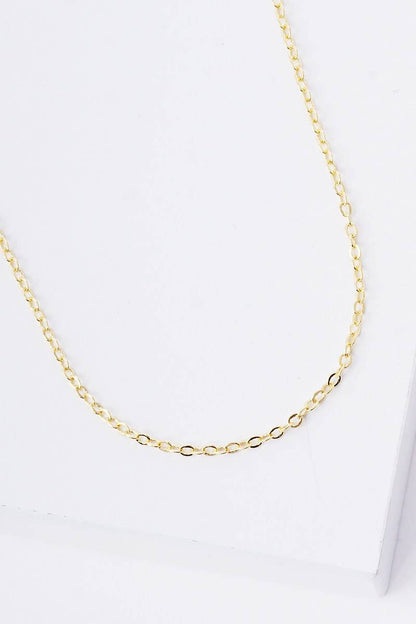 Gold Simple Chain Link Necklace