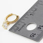 4-Prong Square Cubic Zirconia Drop 10mm Huggie Hoop Earrings