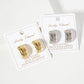 Polished Brass 20mm Ribbed Half Hoop Earrings
