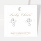 Gold Freshwater Pearl Cross Stud Earrings