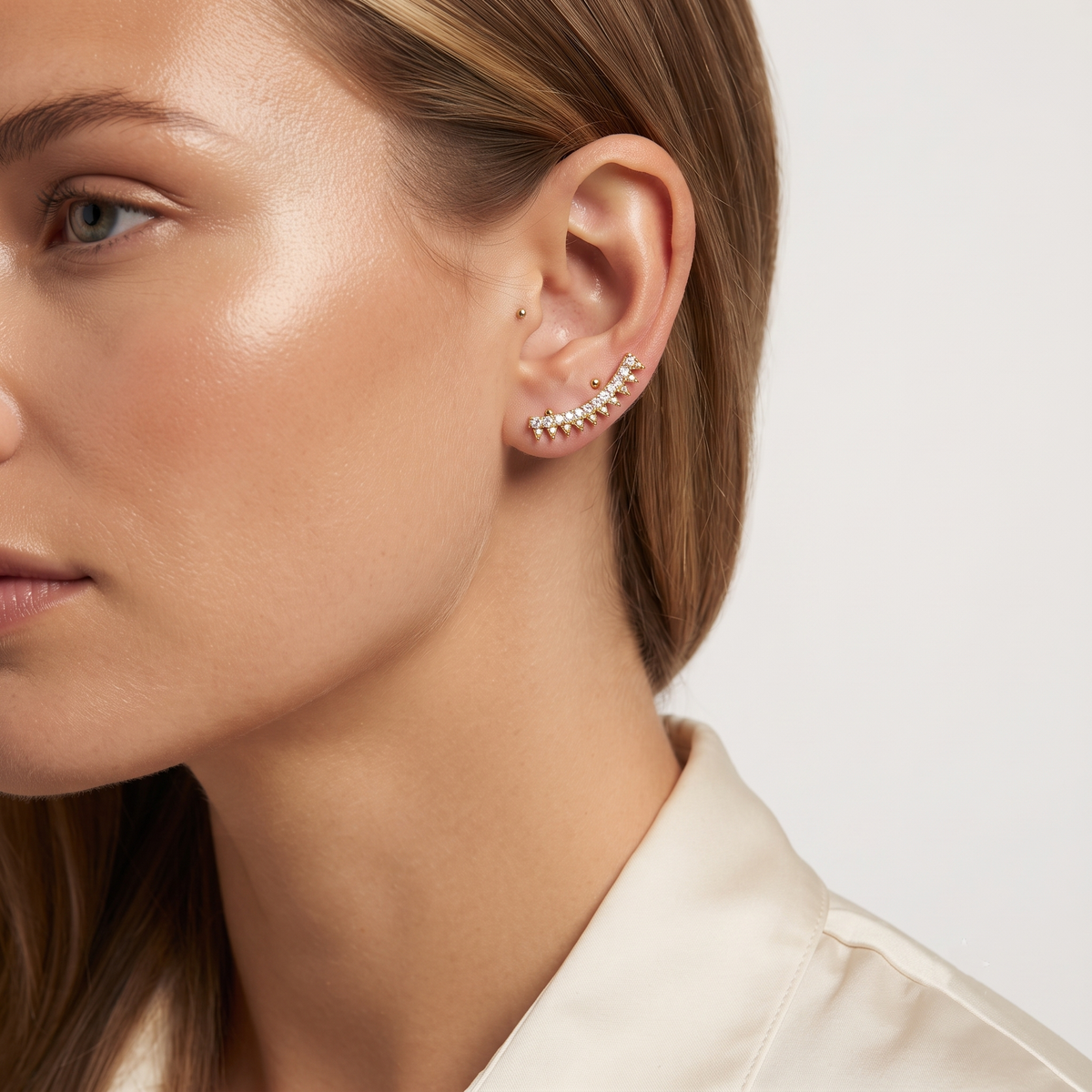 Cubic Zirconia Ear Crawlers