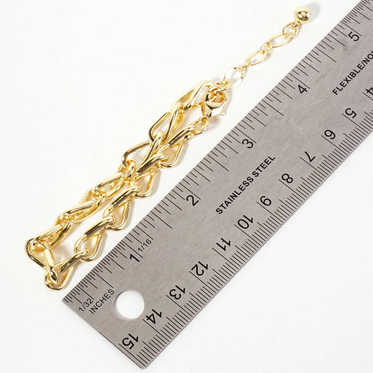 Minimalist Twisted Link Chain Bracelet