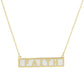 Gold Plated Mini Bar FAITH Necklace