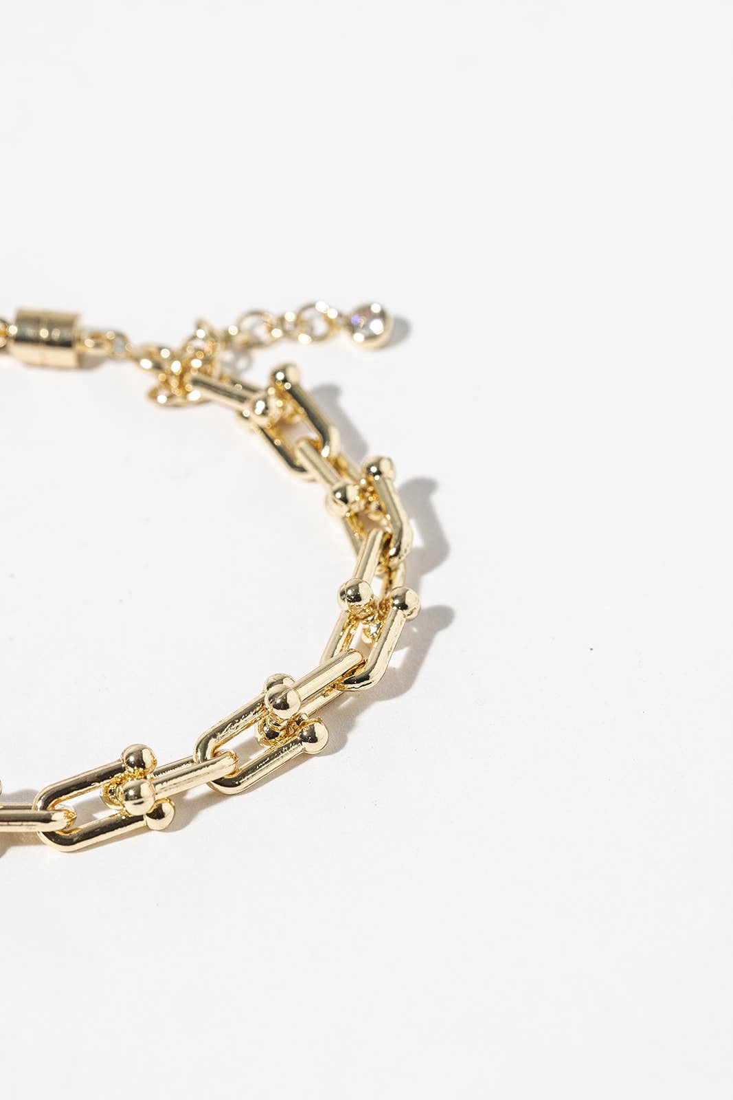 Modern U-Link Bracelet with Magnetic Closure