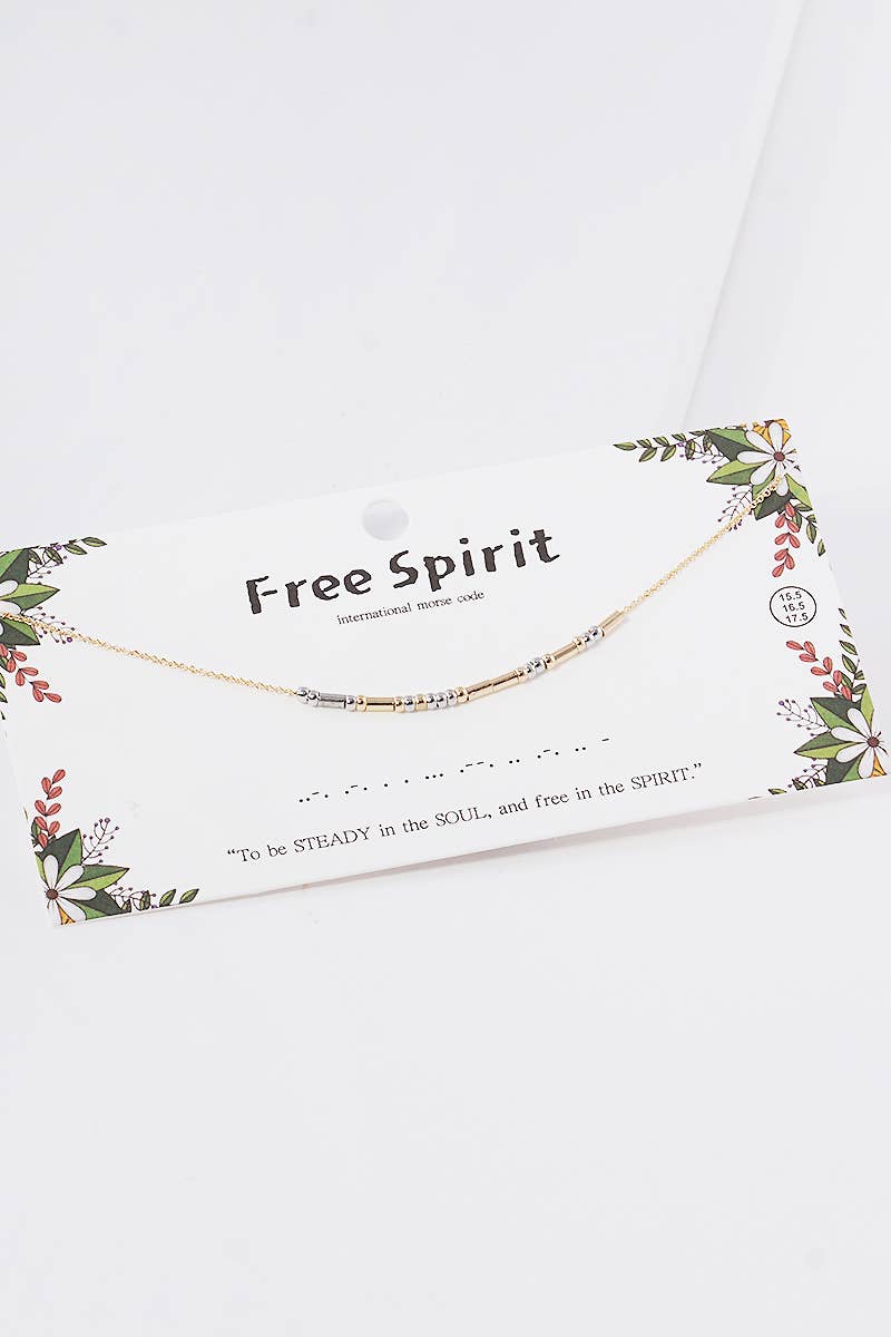 Gold Plated Morse Code Necklace