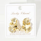 Polished Metal Organic-Shape Doorknocker Earrings