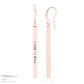 "I Can I Will" Engraved Bar Dangle Earrings