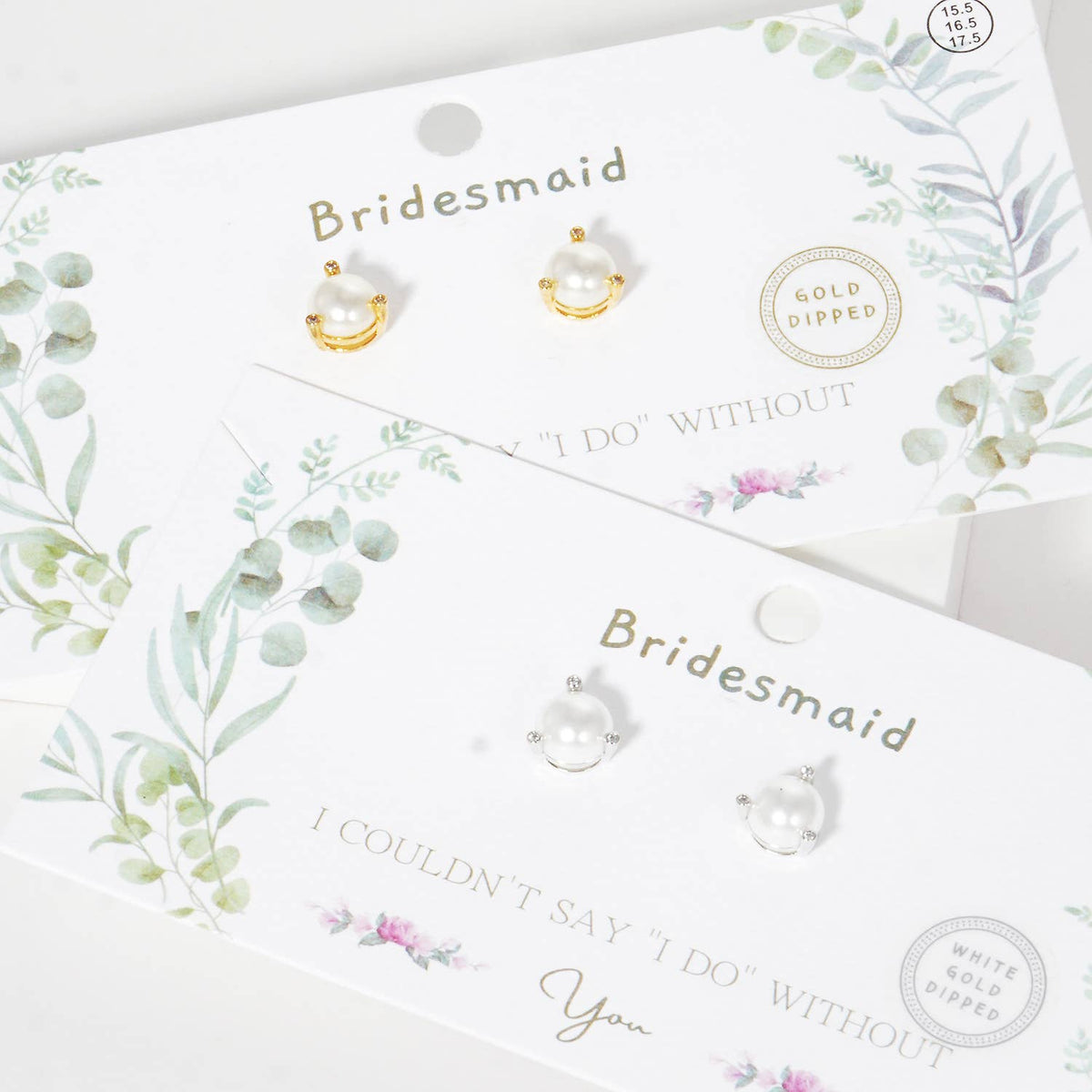 Bridesmaid Proposal Pearl & Crystal Stud Earrings