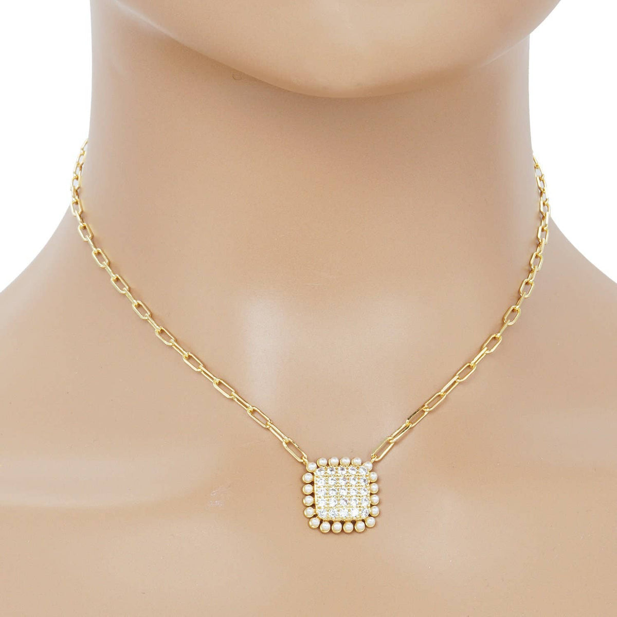 Freshwater Pearl Outline Necklace