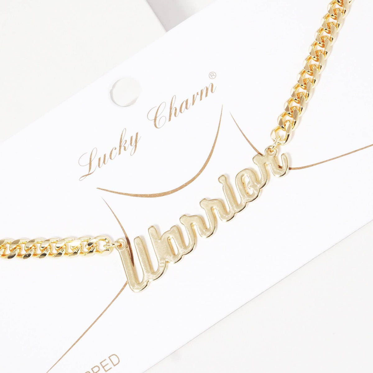Gold Plated Cuban Link WARRIOR Necklace